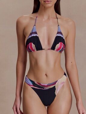 Meshki Bikini Set in Multi Fluid Reverie Print